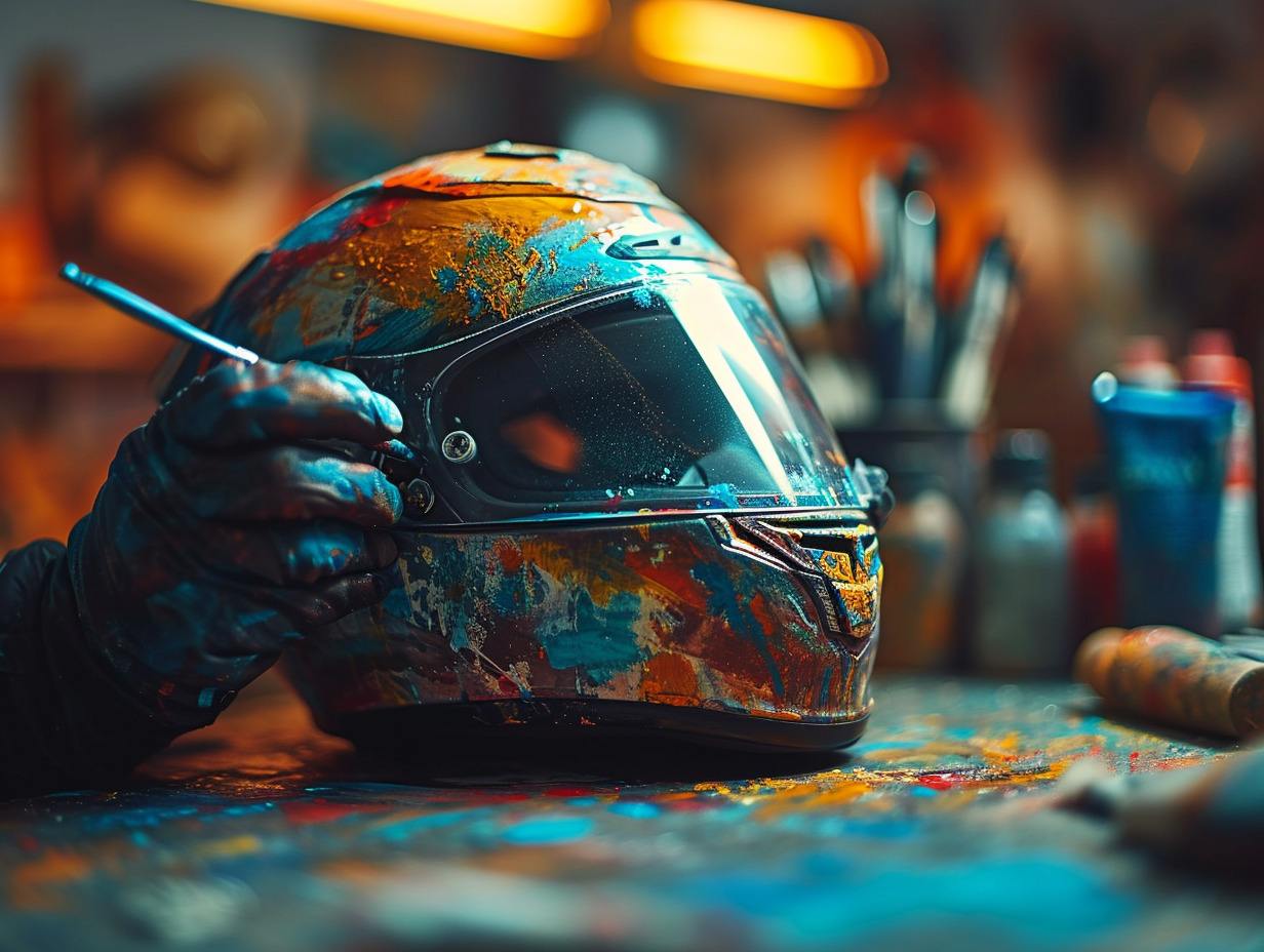 peinture casque moto