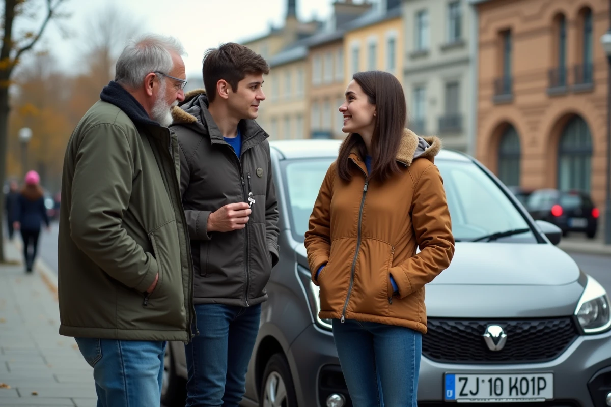 Groupe de trois personnes près d