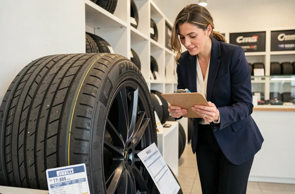 Pneus Pirelli P Zero pour Lamborghini Urus avec facture d'entretien dans un centre spécialisé